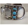 Image 3 : Navajo Old Pawn Turquoise Watch Bracelet- F Guerno