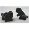 Image 1 : Pair of Santa Clara Pottery Beaver & Skunk Figures