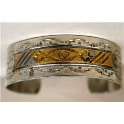 Navajo Sterling 12KGF Overlay Bracelet