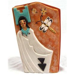 Jemez ''Clan Mother'' Pottery Sculpture - E. Cajero