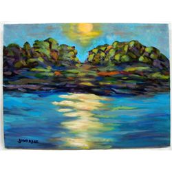 Oil Painting Moonlight Reflection - Savarese