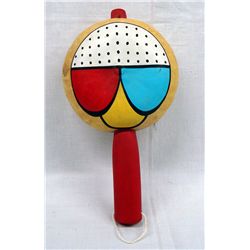 Hopi Hand Painted Rain Cloud Gourd Rattle