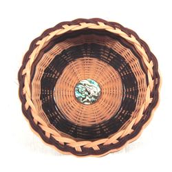 1998 Tri-Colored Cherokee Basket -- Peggy Brennan