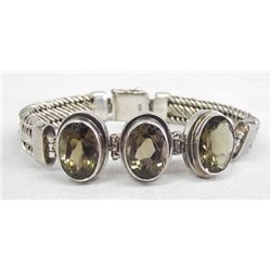 Sterling & Smoky Quartz Bracelet