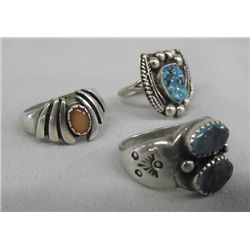 Navajo and Mexican Sterling Rings