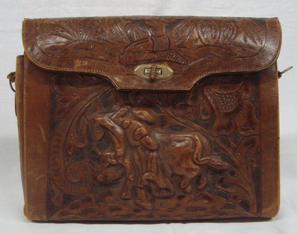 vintage mexican leather purses