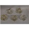 Image 1 : Vintage Open Salt Cellars Cut Crystal- Star Bottom