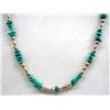 Image 2 : Navajo Sterling Turquoise Nugget Necklace