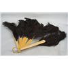Image 2 : Vinta Black Ostrich Feather Celluloid Fan