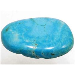 5673 - 37.0 CT. NATURAL TURQUOISE GEMSTONE - FLAT BACK