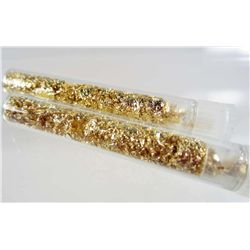280 - LOT OF 2 VIALS OF GOLD FLAKES