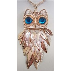 5280 - BLUE EYED OWL NECKLACE