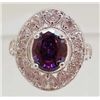 Image 1 : 5550 - SILVER PRONG SET AMETHYST LADIES RING