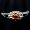Image 1 : 5237 - STERLING SILVER MANDARIN ORANGE SPESSARTITE GARNET RING - SZ. 9