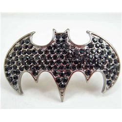 5181 - AWESOME BATMAN BLACK RHINESTONE DOUBLE BAT RING