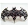 Image 1 : 5181 - AWESOME BATMAN BLACK RHINESTONE DOUBLE BAT RING