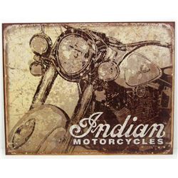 4814 - INDIAN MOTORCYCLES METAL SIGN - 12.5" X 16"