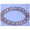 Image 1 : 95.30 CTW PEACH PEARL AND CZ BRACELET