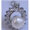 Image 1 : WHITE PEARL AND CZ PENDANT