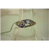 Image 1 : 14.20 ctw Tanzanite and Diamond Ring .925 Sterling Silv
