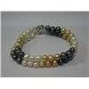 Image 1 : 125 CTW DOUBLE STRAND EGG PEARL (YELLOW-WHITE-BLACK) BR