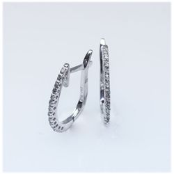 GENUINE 0.20 CTW 14K DIAMOND GOLD EARRING