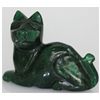 Image 1 : NATURAL 273.00 CTW MALACHITE BIG CAT FIGURE
