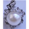 Image 1 : WHITE PEARL AND CZ PENDANT