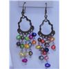 Image 1 : 41.50 CTW MULTICOLOR PEARL DANGLING EARRING