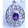 Image 1 : 20.25 CTW AMETHYST PENDANT .925 STERLING SILVER