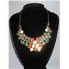 Image 1 : 202CTW MULTICOLOR STRAWBERRIES BRASS NECKLACE;18INCH