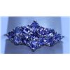 Image 1 : 11.00 CTW TANZANITE RING .925 STERLING SILVER