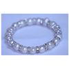 Image 1 : 95.90 CTW WHITE PEARL AND CZ BRACELET