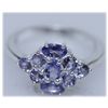 Image 1 : 11.32 CTW TANZANITE RING .925 STERLING SILVER