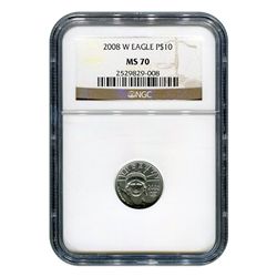 Certified Platinum American Eagle W Tenth Ounce MS70 NG