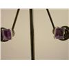 Image 1 : 26.25 CTW AMETHYST AND MOONSTONE EARRING .925 STERLING