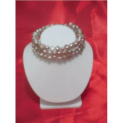 NATURAL 60.00 CTW LAVENDER SPIRAL PEARL BRACELET