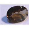 14.55 CARAT SMOKY TOPAZ *BEAUTIFUL OVAL CUT/FACETED & POLISHED GEMSTONE*!!
