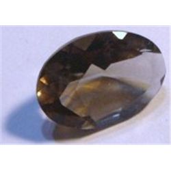21.95 CARAT *HUGE* SMOKY TOPAZ *BEAUTIFUL OVAL CUT/FACETED & POLISHED GEMSTONE*!!