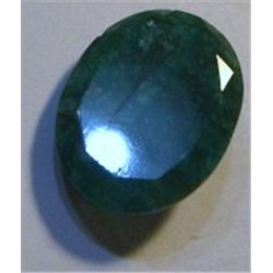 21.65 CARAT *HUGE* EMERALD *BEAUTIFUL OVAL CUT/FACETED & POLISHED PRECIOUS GEMSTONE*!!