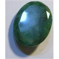 22.40 CARAT *HUGE* EMERALD *BEAUTIFUL OVAL CUT/FACETED & POLISHED PRECIOUS GEMSTONE*!!