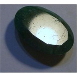 30.75 CARAT *HUGE* EMERALD *BEAUTIFUL OVAL CUT/FACETED & POLISHED PRECIOUS GEMSTONE*!!