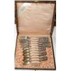 Image 1 : 11 PIECE VERY OLD VINTAGE FORK & SPOON STERLING SILVER SET.TOTAL SILVER WEIGHT is 6.332oz!!