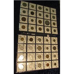 5. (40) World Coins in 2  x 2  plastic pages. Hungary through Mexico. Total KM catalog value $25.85.