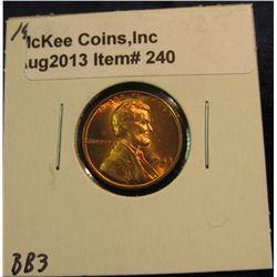 240. 1949 D Lincoln Cent. Brilliant MS 65.