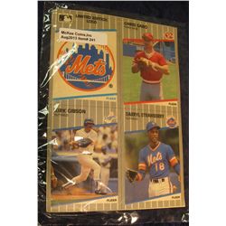 241. 1989 Fleer Uncut Sheet of four Baseball Cards. Includes Limited Edition Logo; Chris Sabo; Kirk 