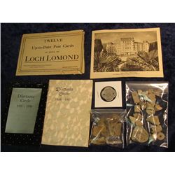 242. Loch Lomond Steamers Postal Card; 1935-36 & 1936-37 Dilettante Circle Calendars; group of raw G