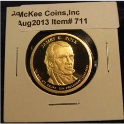 711. 2009-S Presidential Dollar. Proof. #11 - Polk