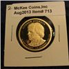 Image 1 : 713. 2011-S Presidential Dollar. Proof. #17 - Johnson
