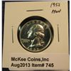 Image 1 : 745. 1952P Washington Quarter. Proof. SILVER
